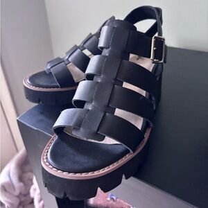 BC Black Platform Sandals